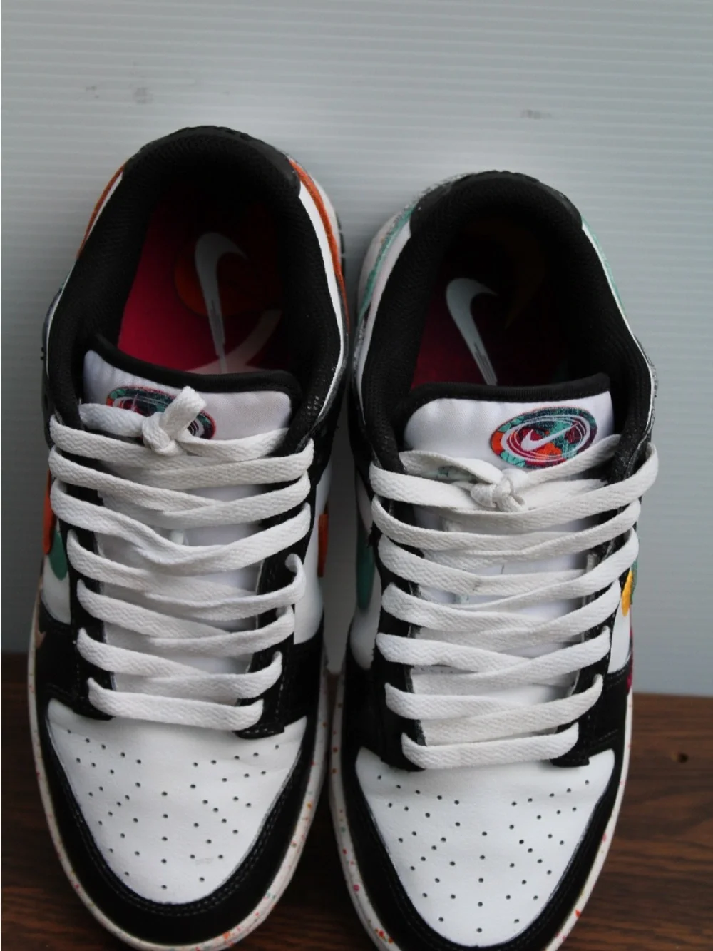 Nike Dunk Low DF4623-131 women Black/White Colorblock Lace-Up Low Top